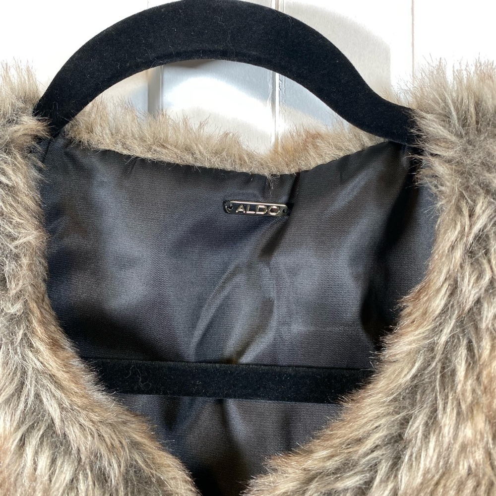 Aldo Faux Fur Vest in Brown